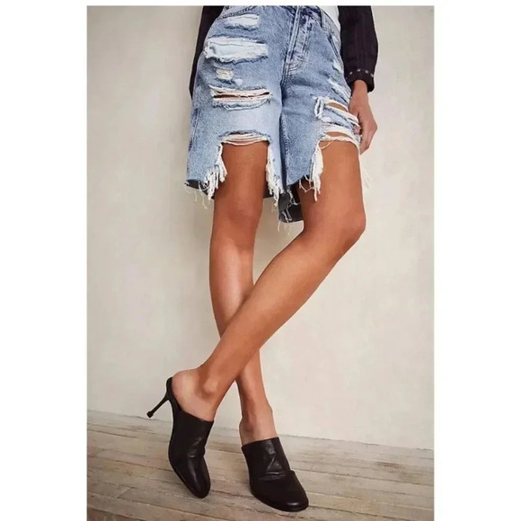 NEW Free People Leila Heeled Leather Mules size 37 US 6.5-7 - Picture 11 of 13